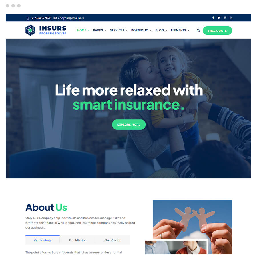 Insurs - Insurance WordPress Theme