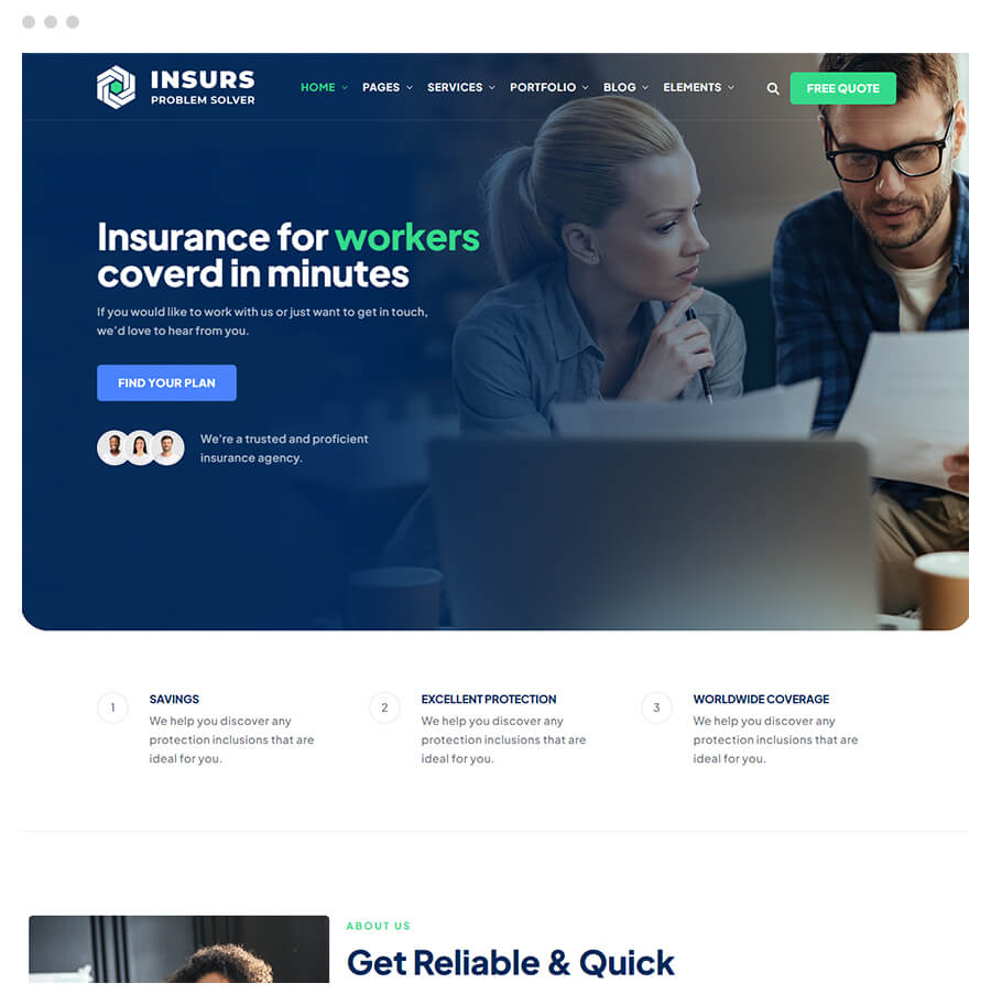 Insurs - Insurance WordPress Theme